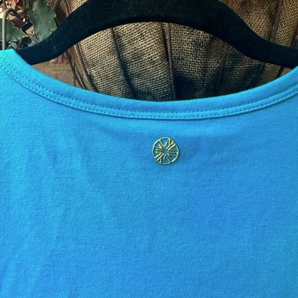Lilly Pulitzer long sleeve Luxletic Tarina Tee size XS. Color turquoise shore - Picture 5 of 5